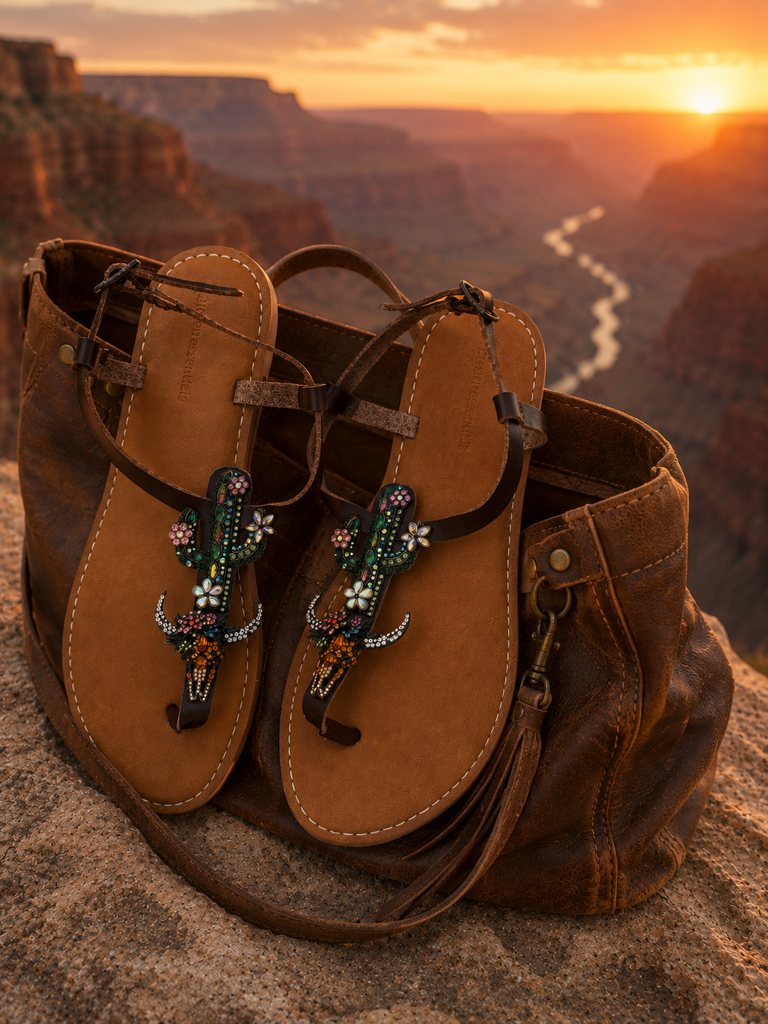 Desert Bloom Western Sandals
