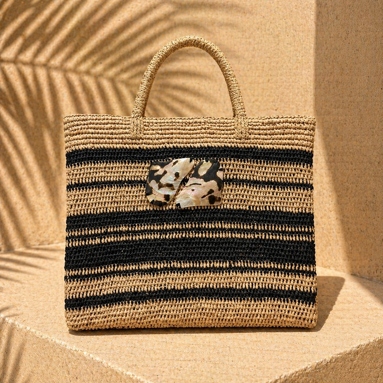 Luna Mare Luxe Raffia Tote