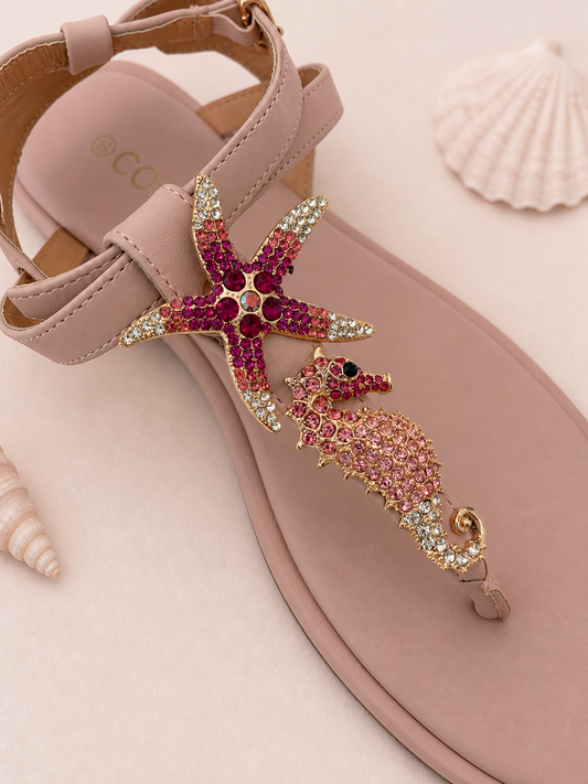 Rose Tide Seahorse Sandals