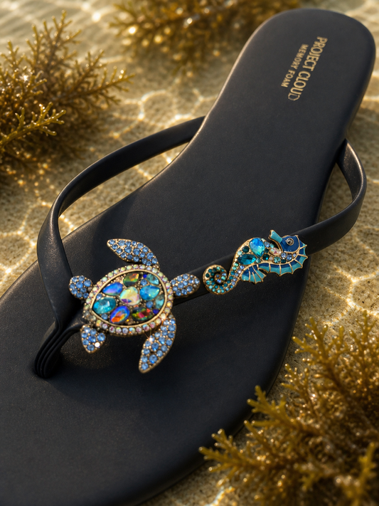 Ocean Treasure Navy Sandals