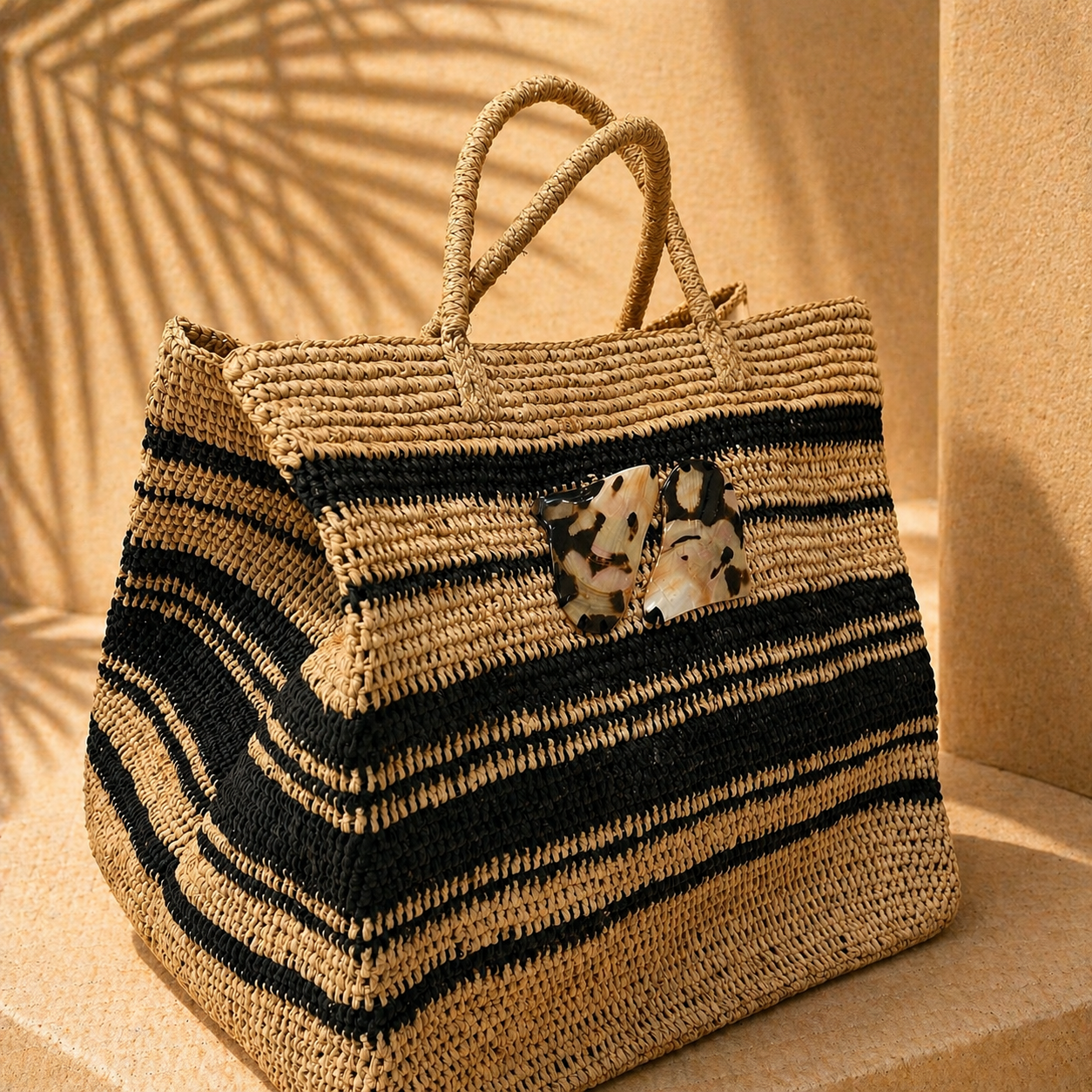 Luna Mare Luxe Raffia Tote