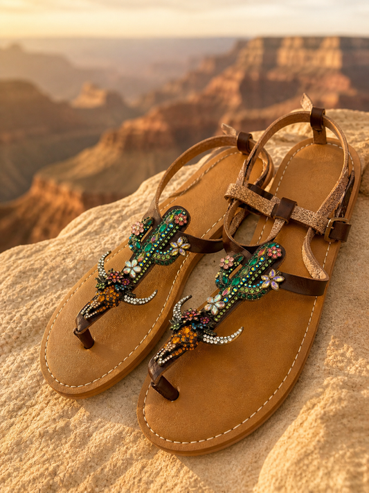Desert Bloom Western Sandals