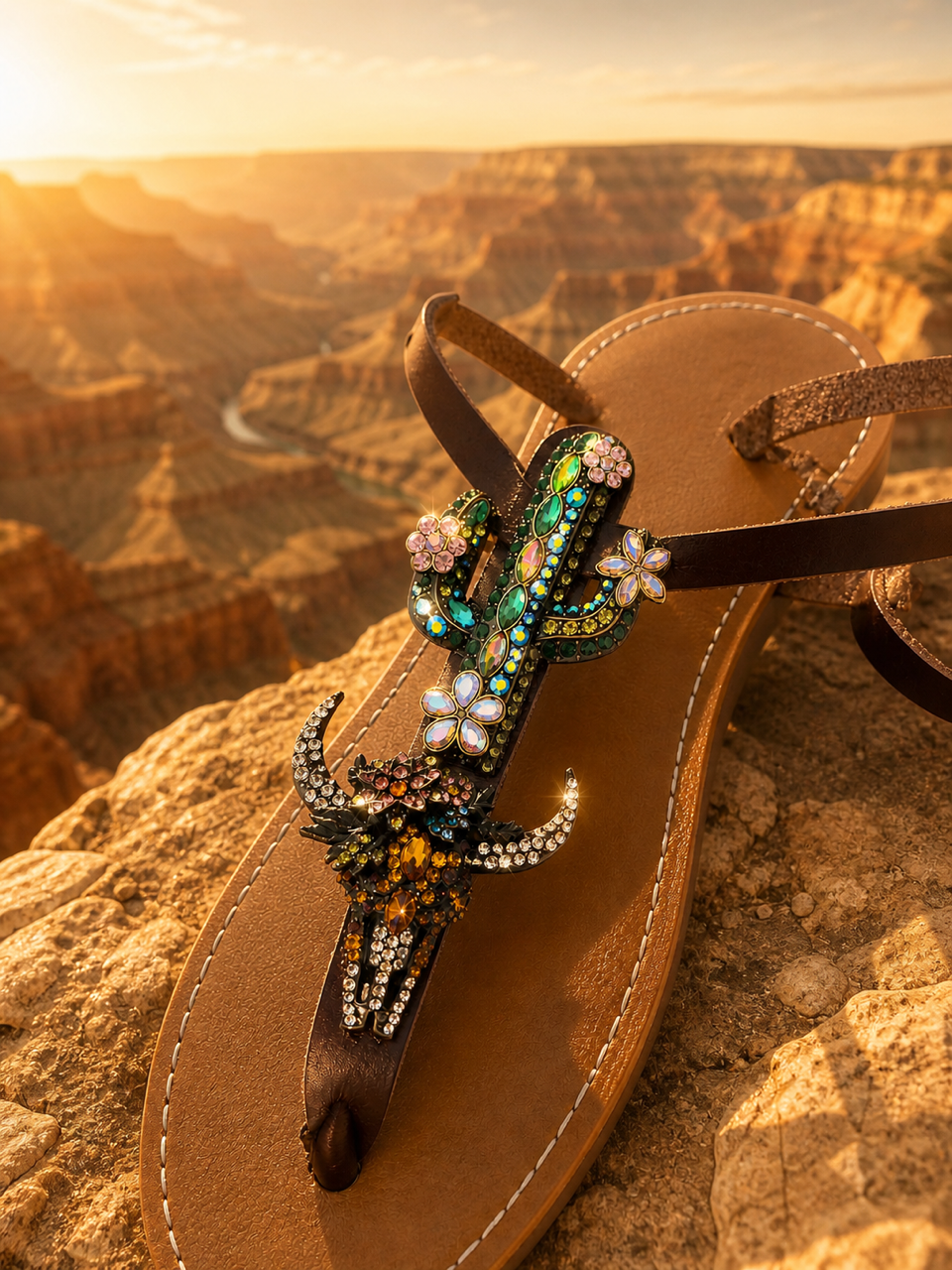 Desert Bloom Western Sandals