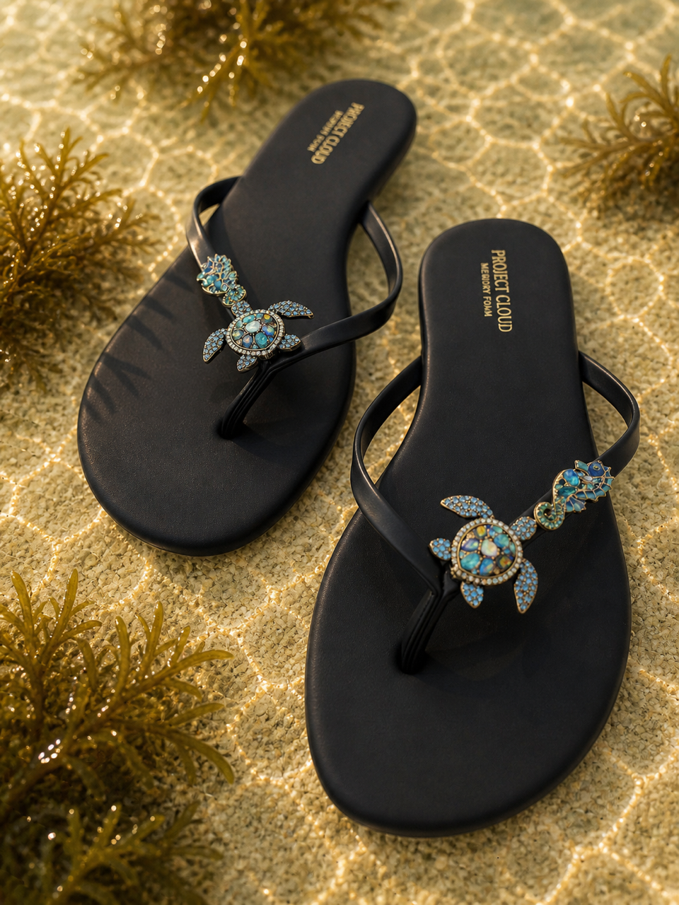 Ocean Treasure Navy Sandals