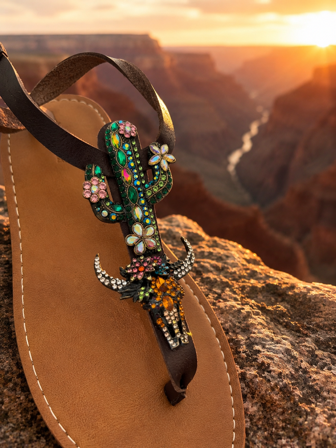 Desert Bloom Western Sandals