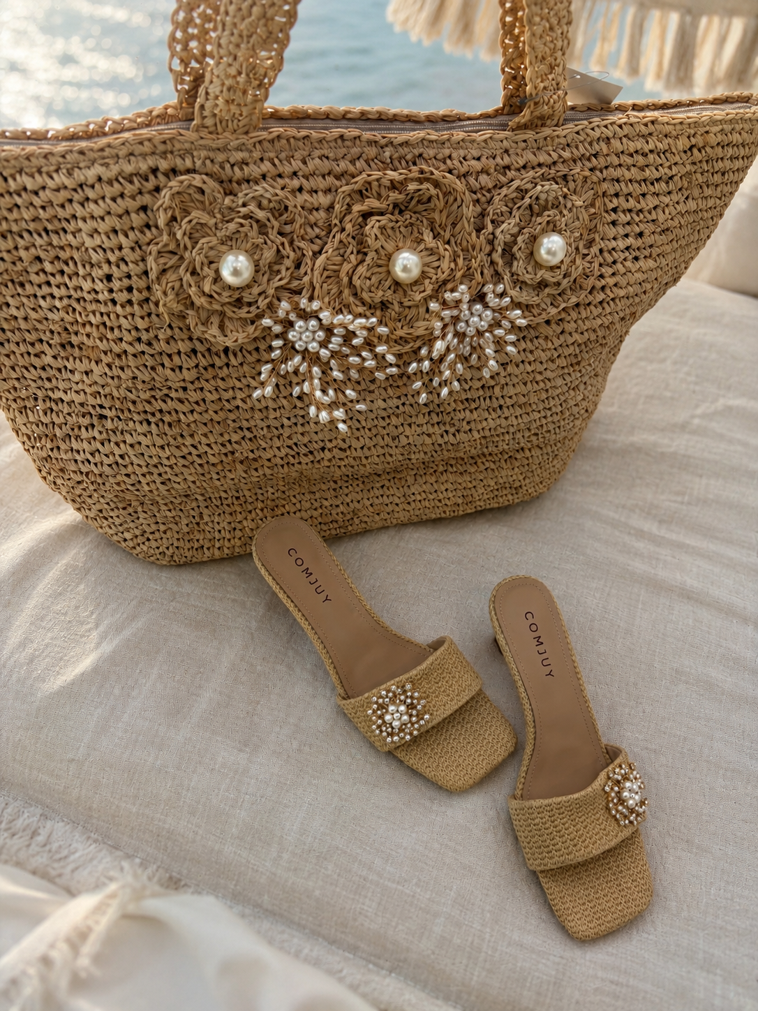 Golden Pearl Riviera Heels