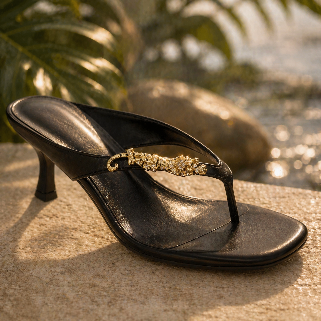 Panthère Noir Luxe Heels