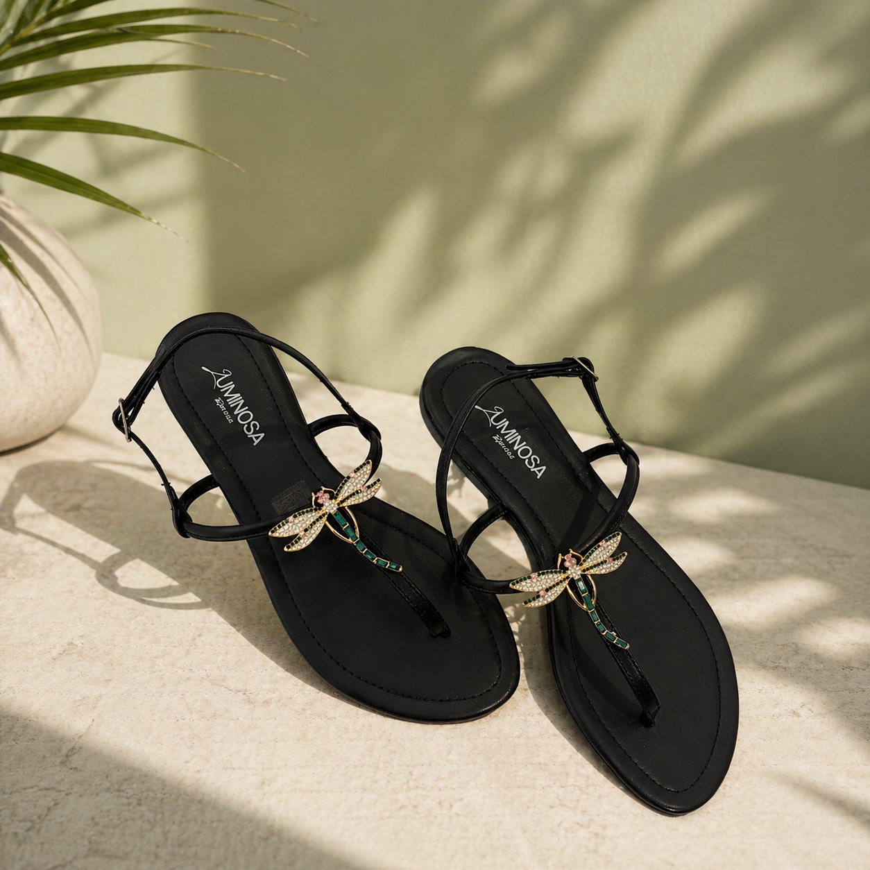 Dragonfly Jewel Sandals  - Emerald Edition